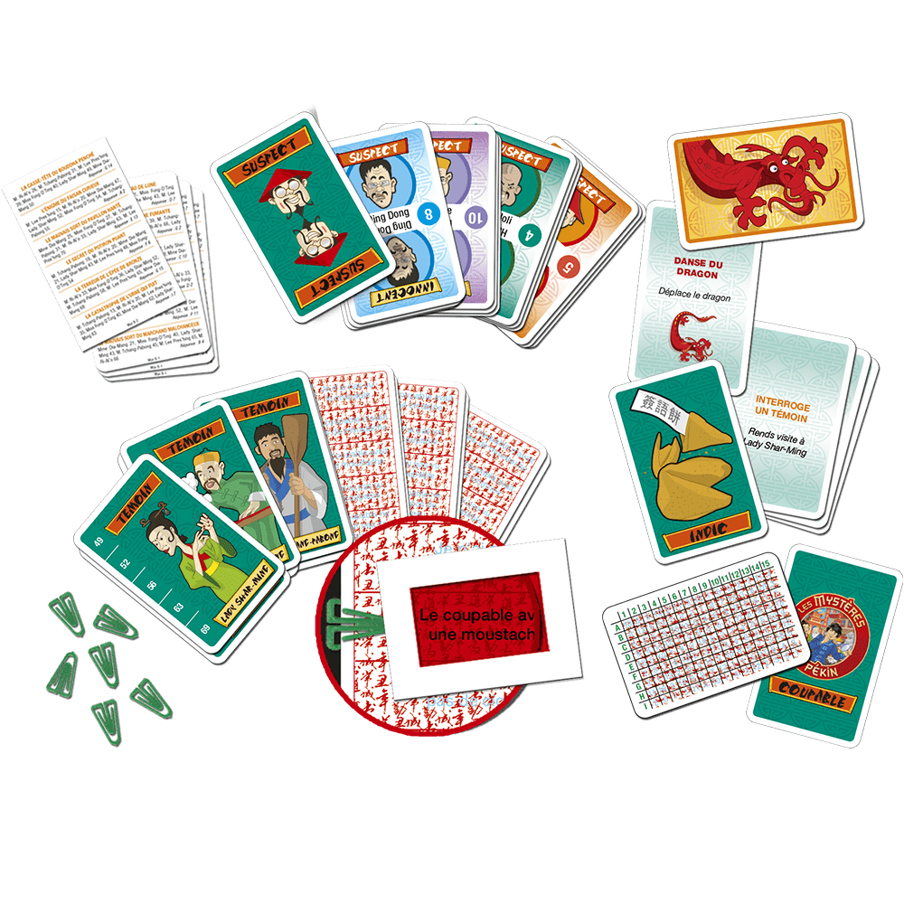 Les Mystères de Pékin le jeu de cartes