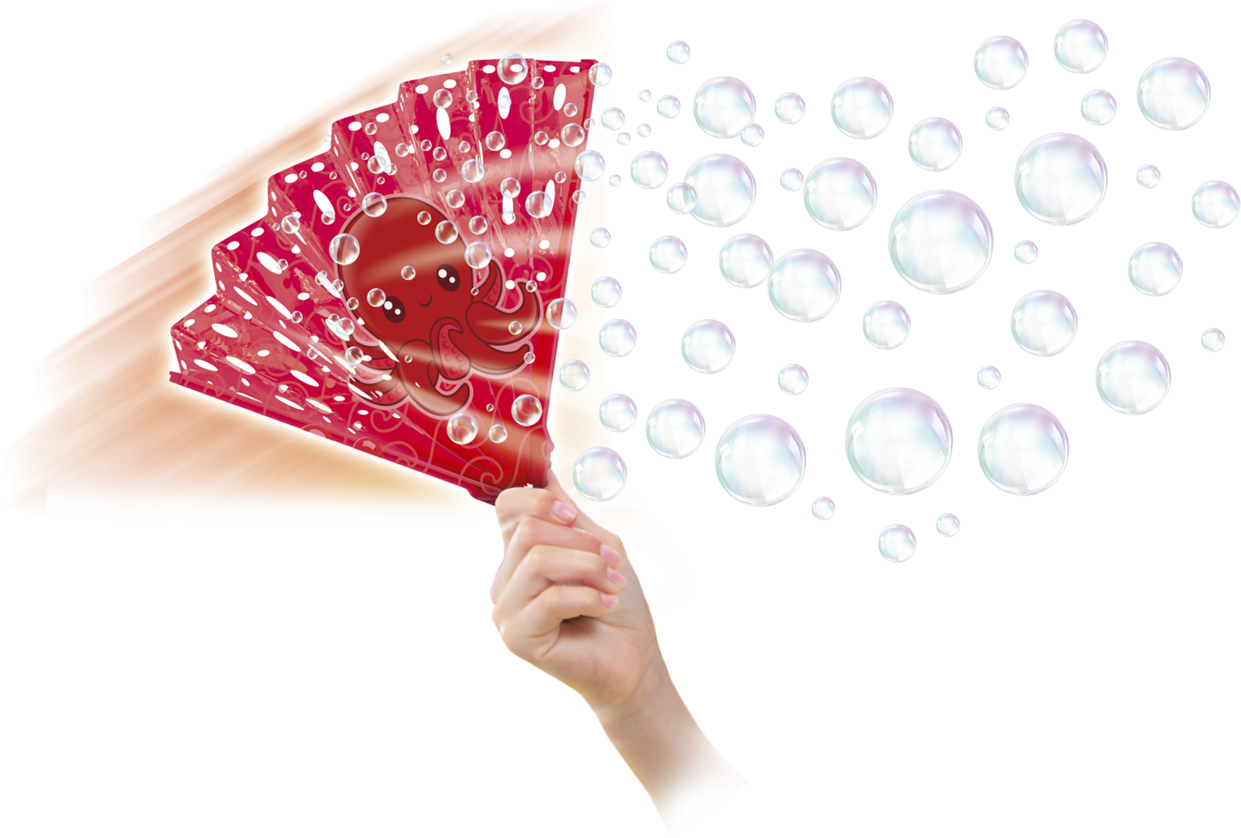 Bulles Party, bulles de savon, éventails