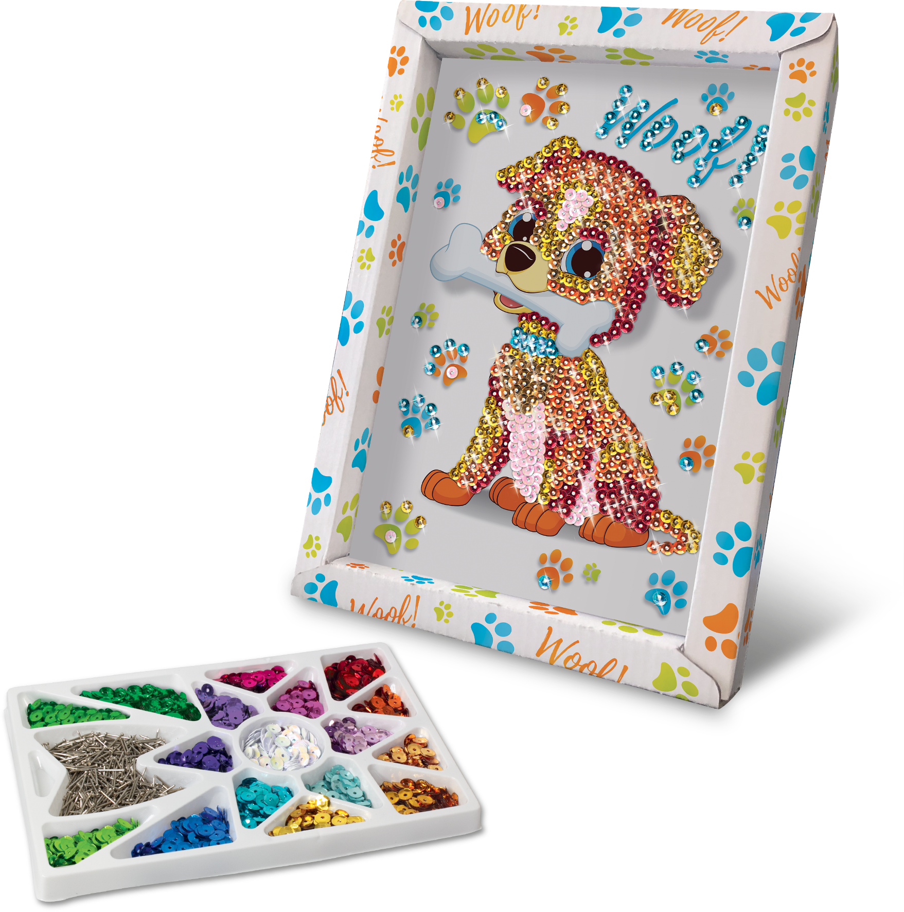 Collection Sequins, loisirs créatifs, cadre, déco, chambre, famille, activité enfant, 6 ans