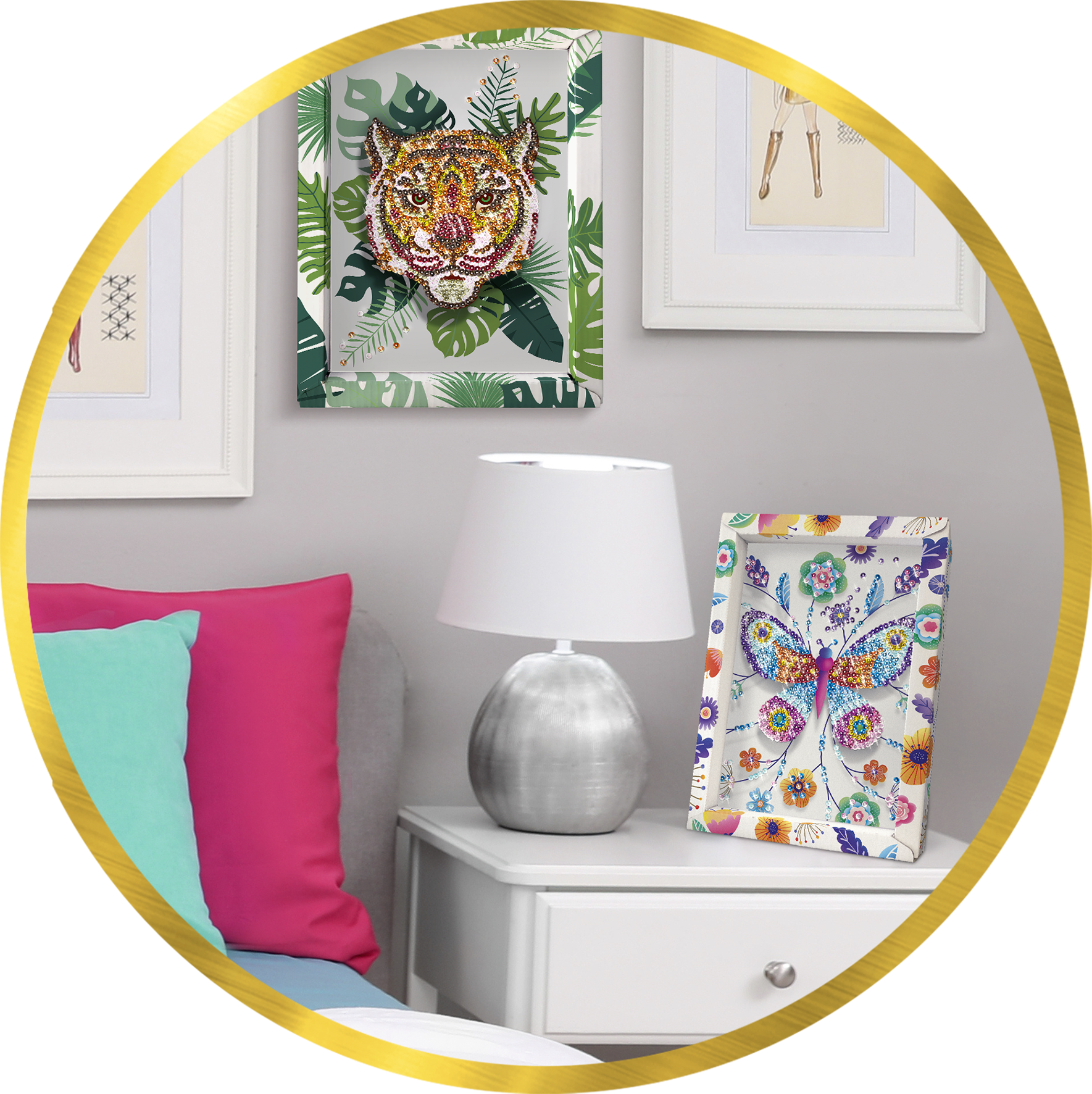 Collection Sequins, loisirs créatifs, cadre, déco, chambre, famille, activité enfant, 6 ans