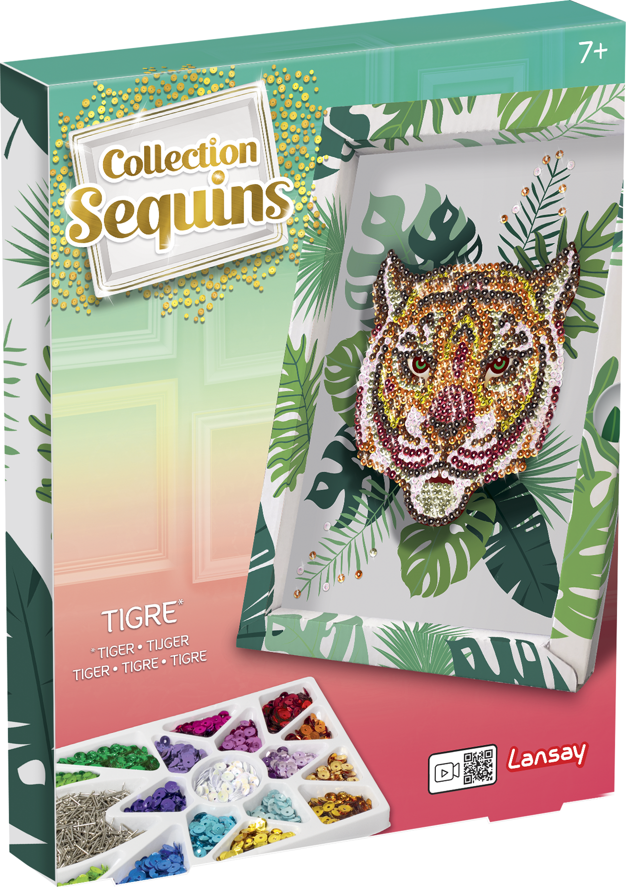 Collection Sequins, loisirs créatifs, cadre, déco, chambre, famille, activité enfant, 6 ans