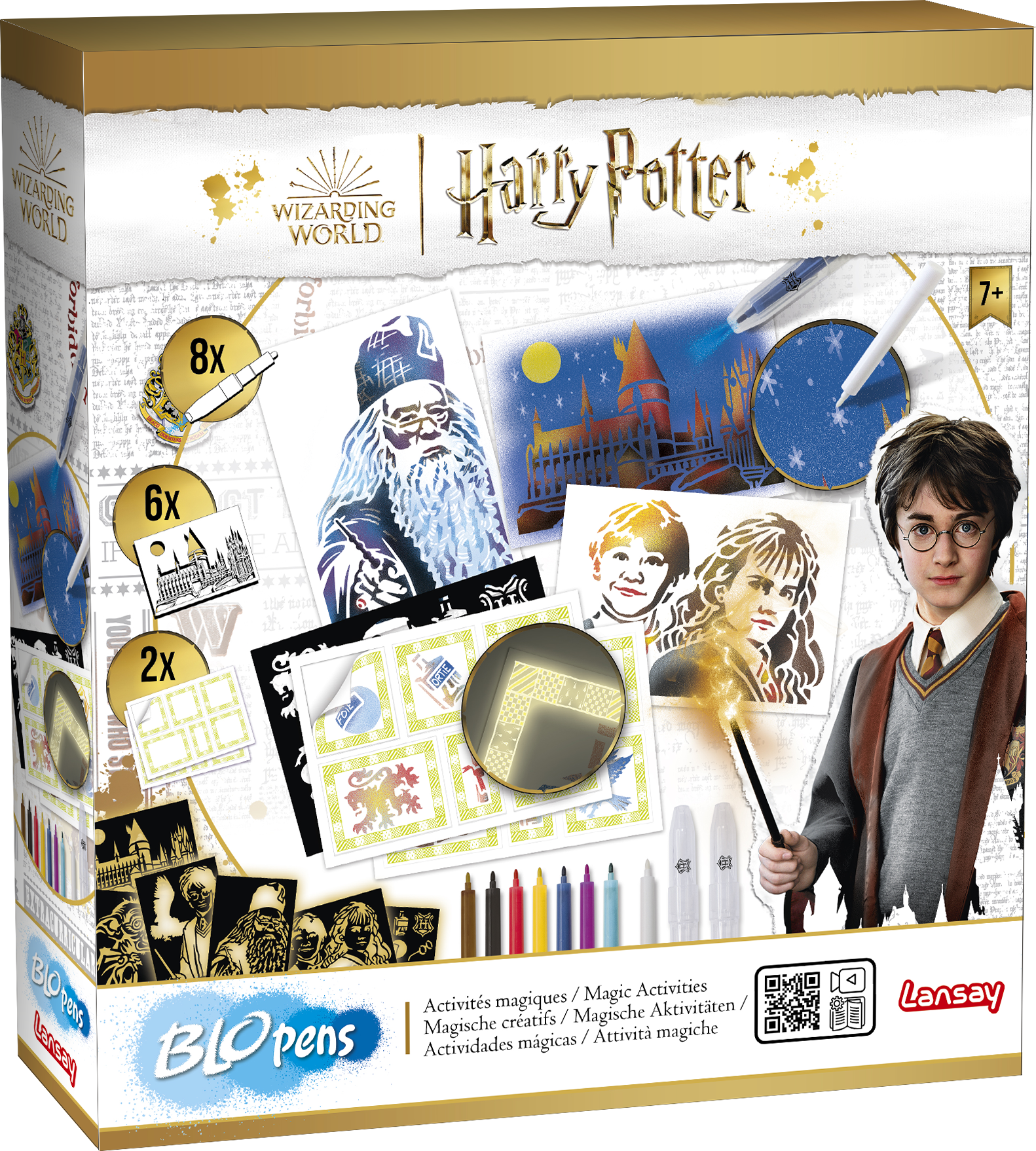 Blopens, dessins, coloriage, feutres, enfants, pochoirs, loisirs créatifs, harry potter, poudlard, magie
