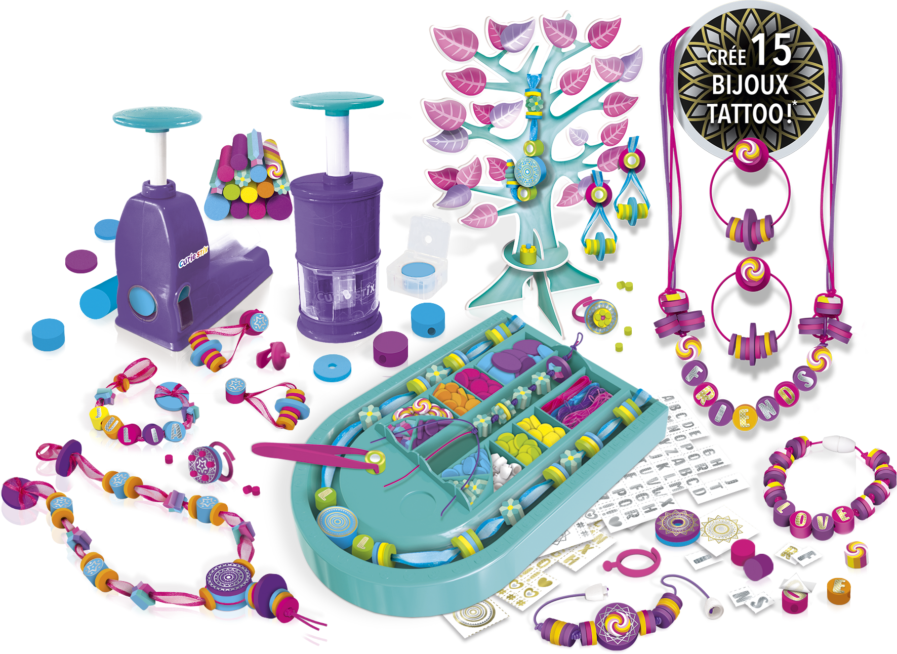 Cutie Stix, bijoux, perles, loisirs créatif, création bijoux enfant