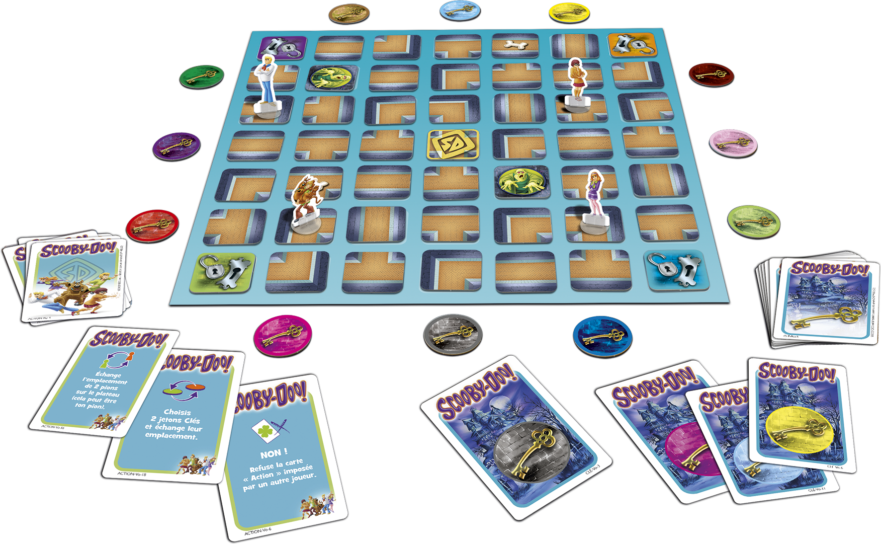 Scooby-Doo, peluches, série TV enfant, dessin animé, jouet scooby gang, jeu de société