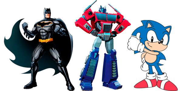 Flying Heroes, figurine action, jouet garçon, figurine de collection, super héro, sonic, batman, transformers