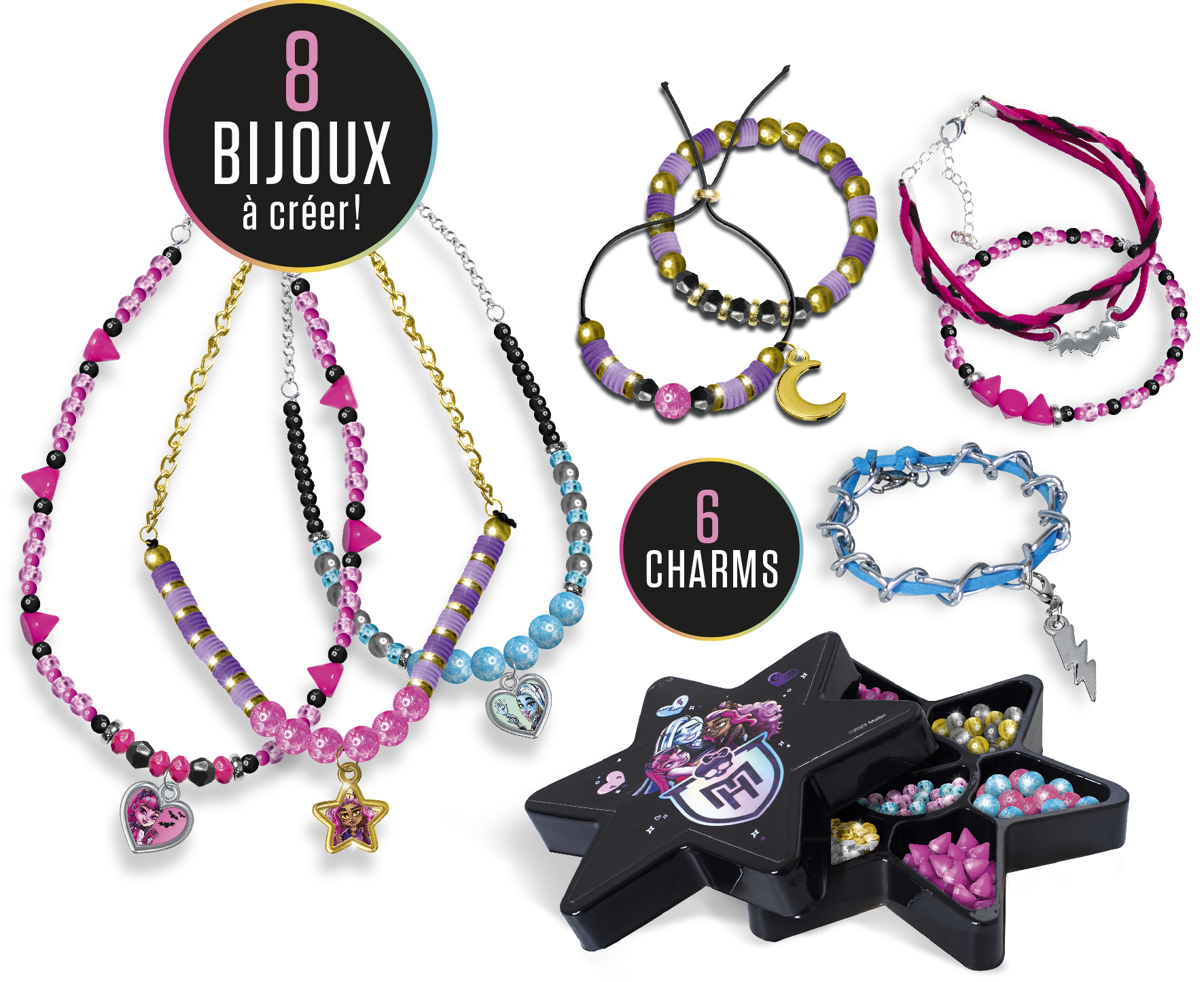 Monster High, série netflix, jouets, loisirs créatifs, mattel, bijoux, création bijou enfant