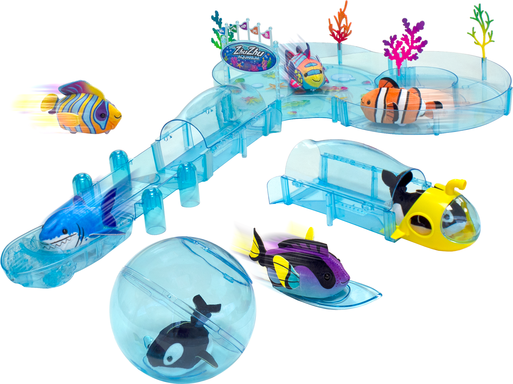 Zhuzhu Aquarium, jouet, peluche électronique, peluche poisson, 3 ans, accessoires, sous marin