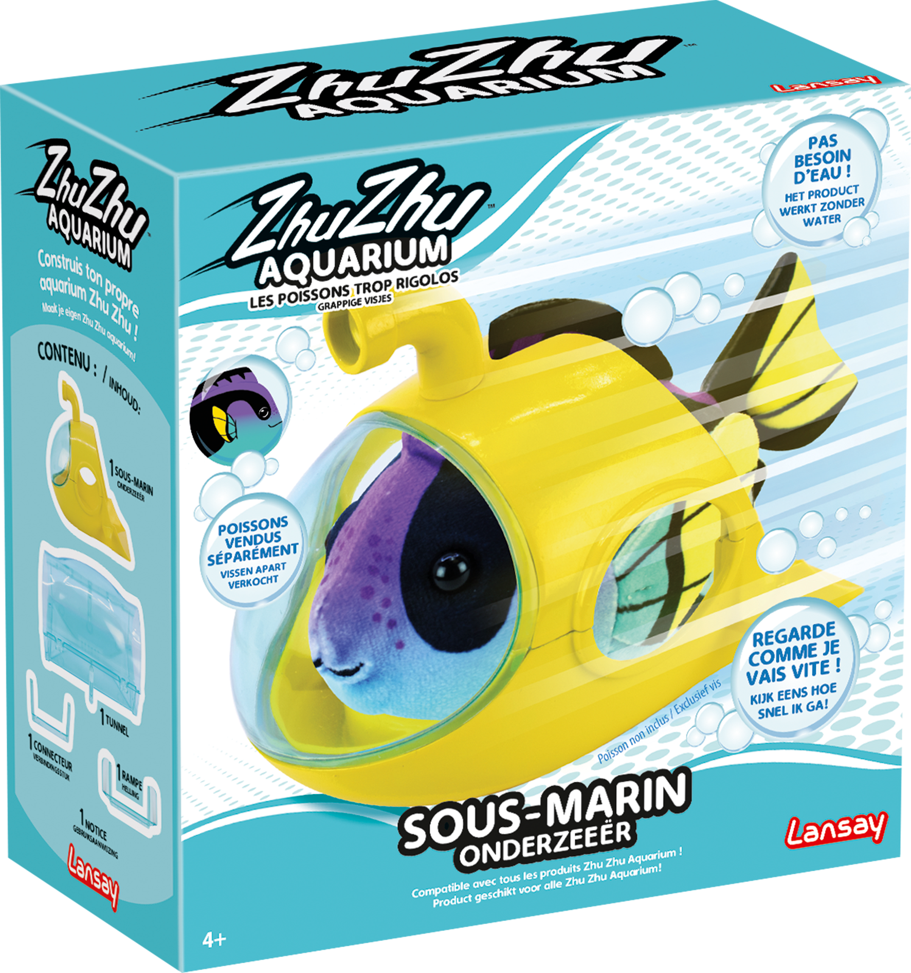 Zhuzhu Aquarium, jouet, peluche électronique, peluche poisson, 3 ans, accessoires, sous marin