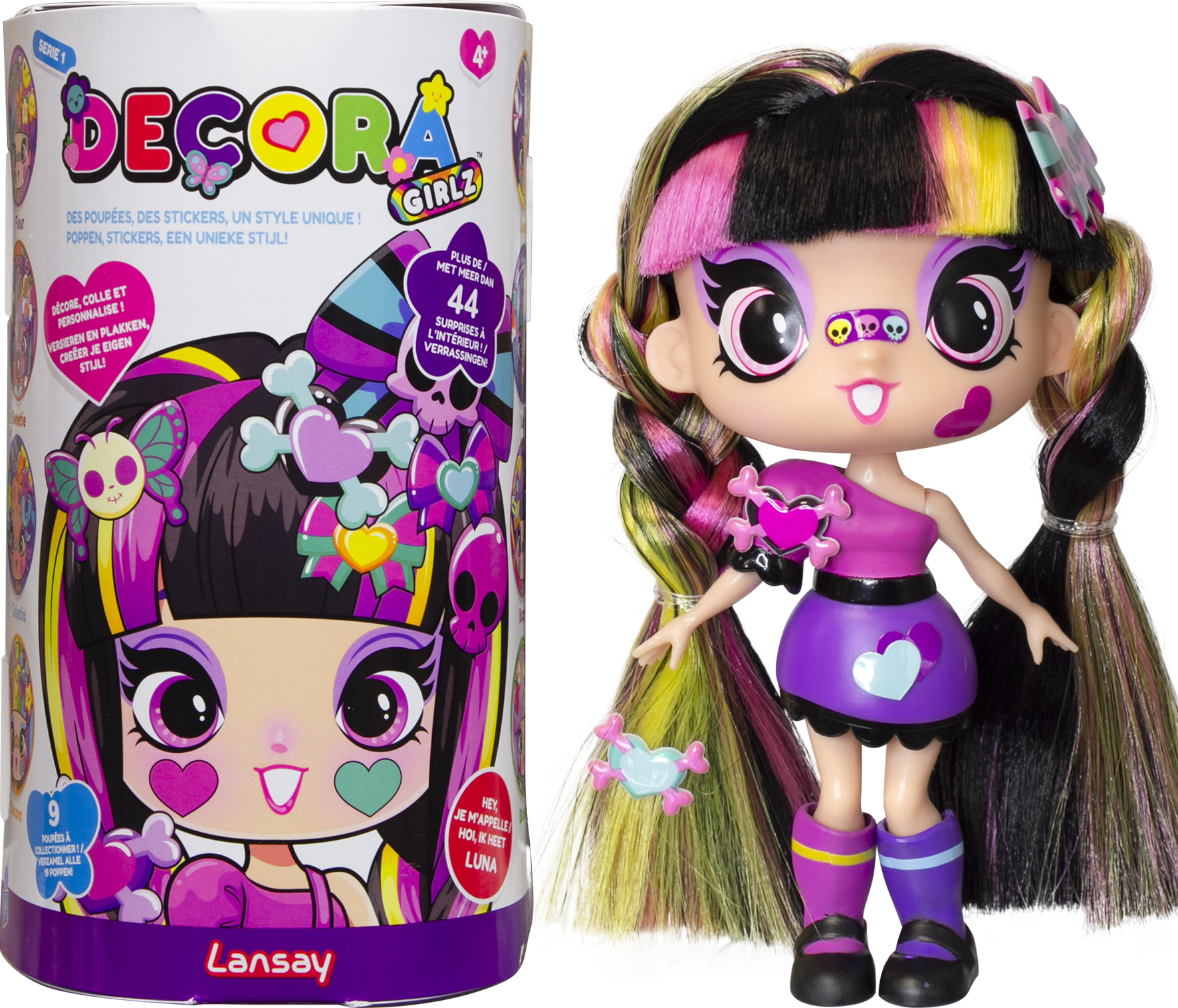 Decora Girlz, poupée mannequin personnalisable, poupée à coiffer, tête à coiffer, fille 4 ans