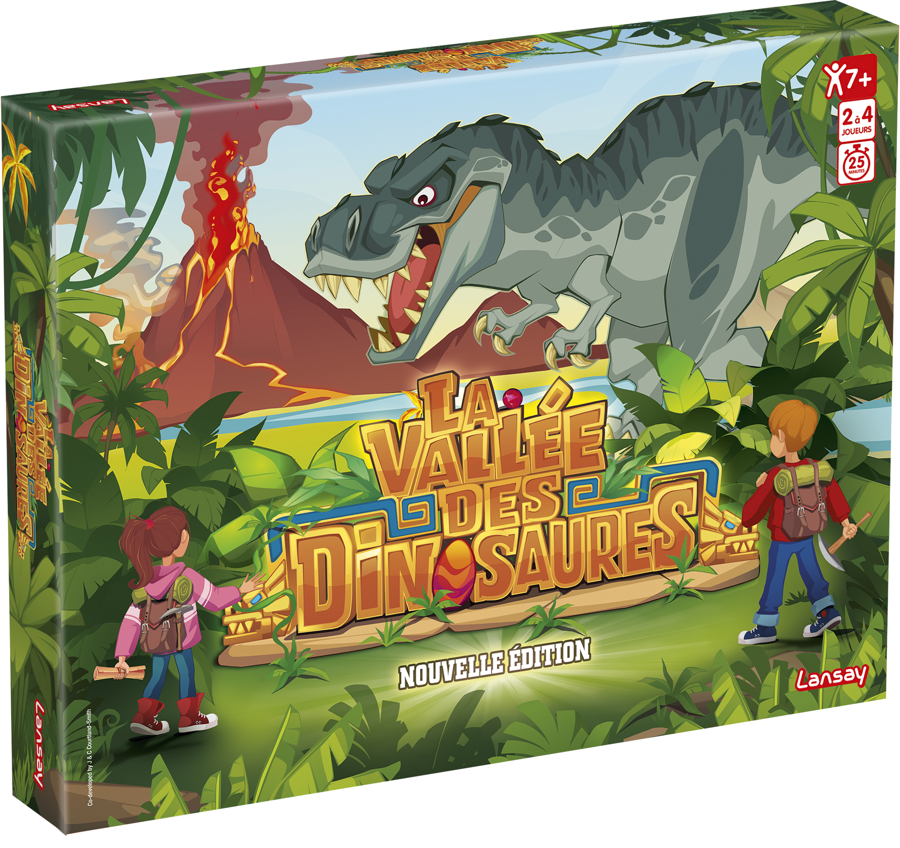 la vallée des dinosaures, jeu de société famille, jeu de course, jeu d'exploration, jeu de société 8 ans