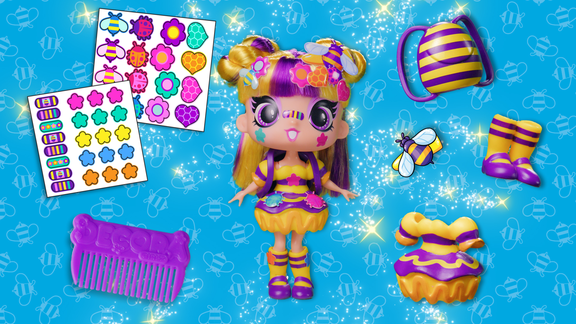 Decora Girls, poupée mannequin personnalisable, poupée à coiffer, tête à coiffer, fille 4 ans