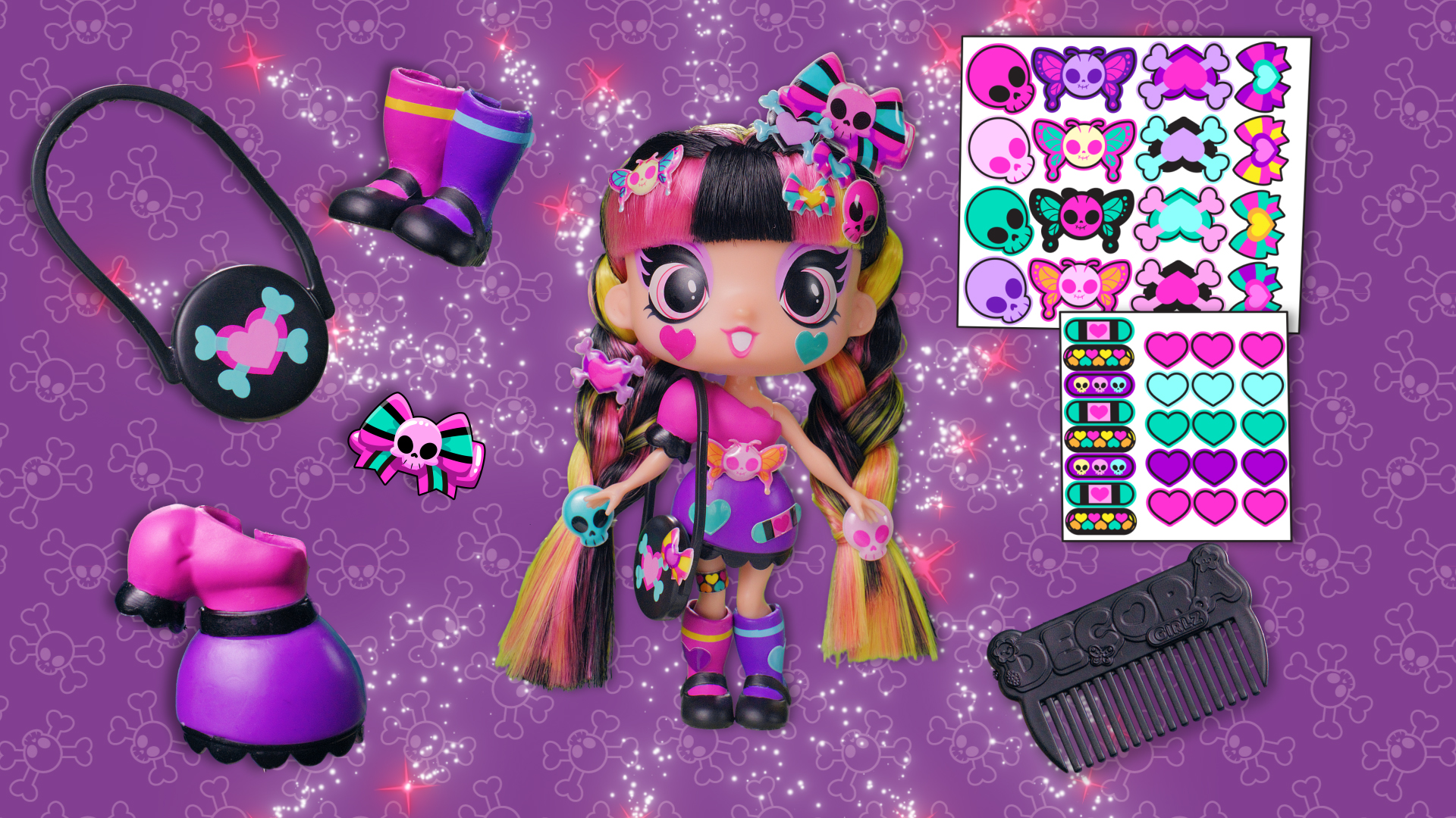 Decora Girls, poupée mannequin personnalisable, poupée à coiffer, tête à coiffer, fille 4 ans