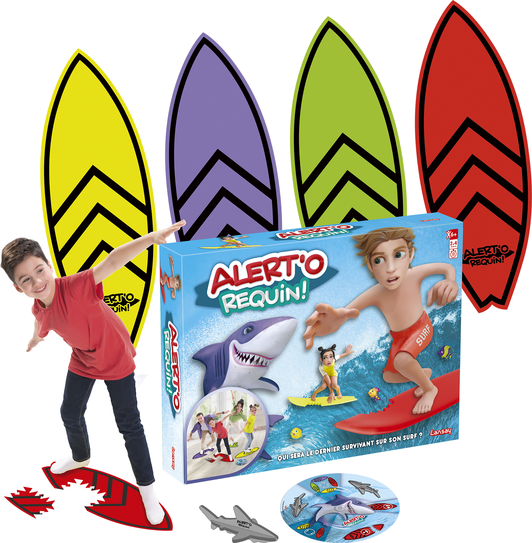Alert'o Requin, jeu d'action, jeu d'équilibre, famille, enfant 6 ans