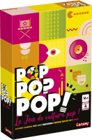 Pop pop pop, jeu de société, connaissance, famille, quiz, ambiance, jeu de soirée, culture populaire, cinéma, sport, littérature, musique