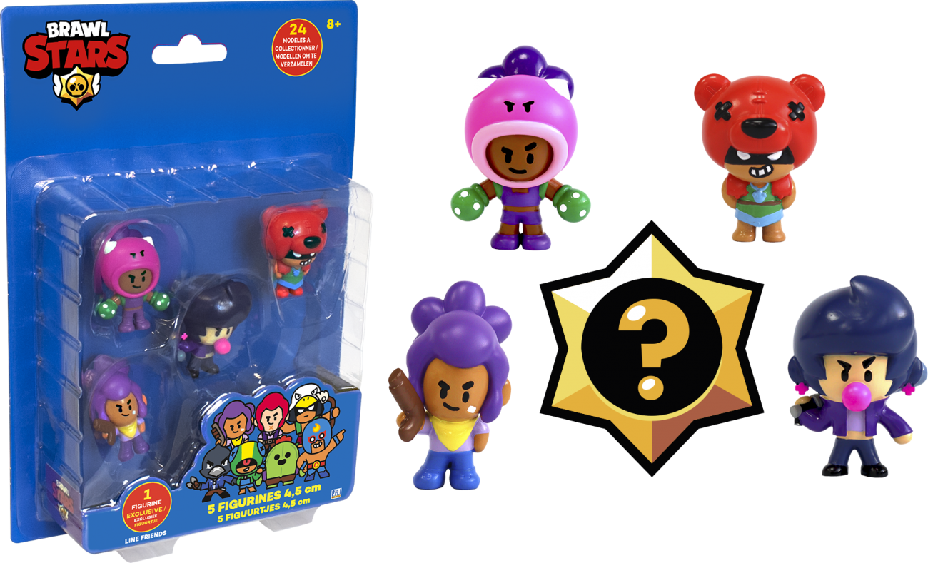 Lansay Brawl Stars - Pack of 8 Figures 4.5cm - Brawlers Team A Lansay Brawl Stars - Pack of 8 Figures 4.5cm - Brawlers Team A