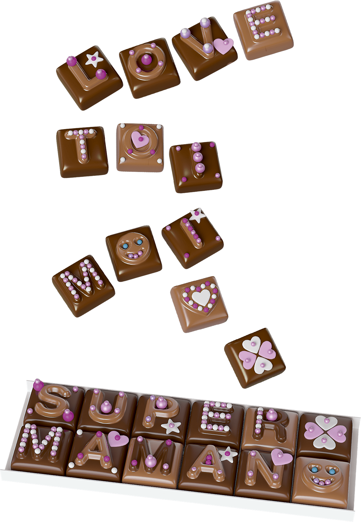 Mini Délices, message en chocolat, cuisine créative, enfants