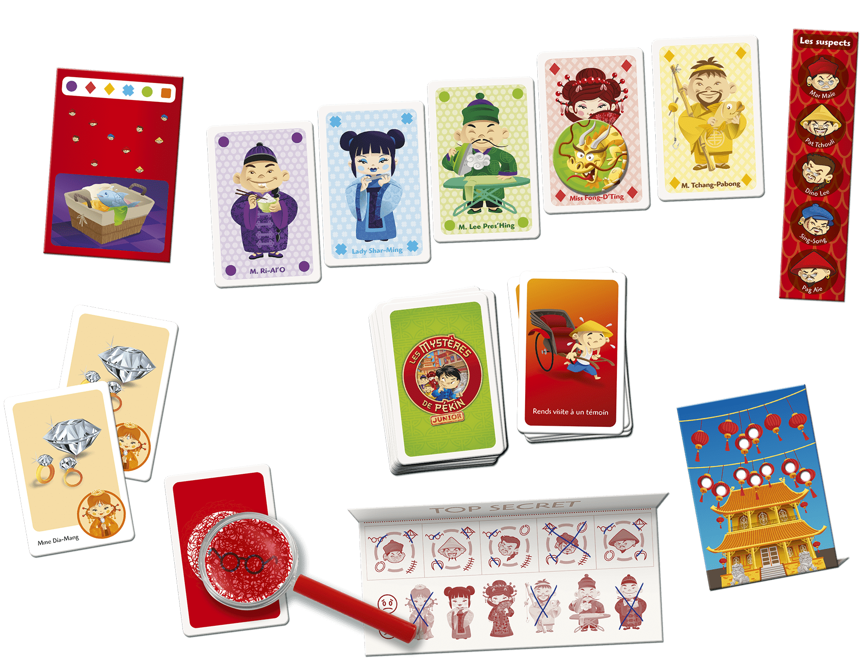 Mystères de Pékin, version junior, jeu d'enquêtes, énigmes