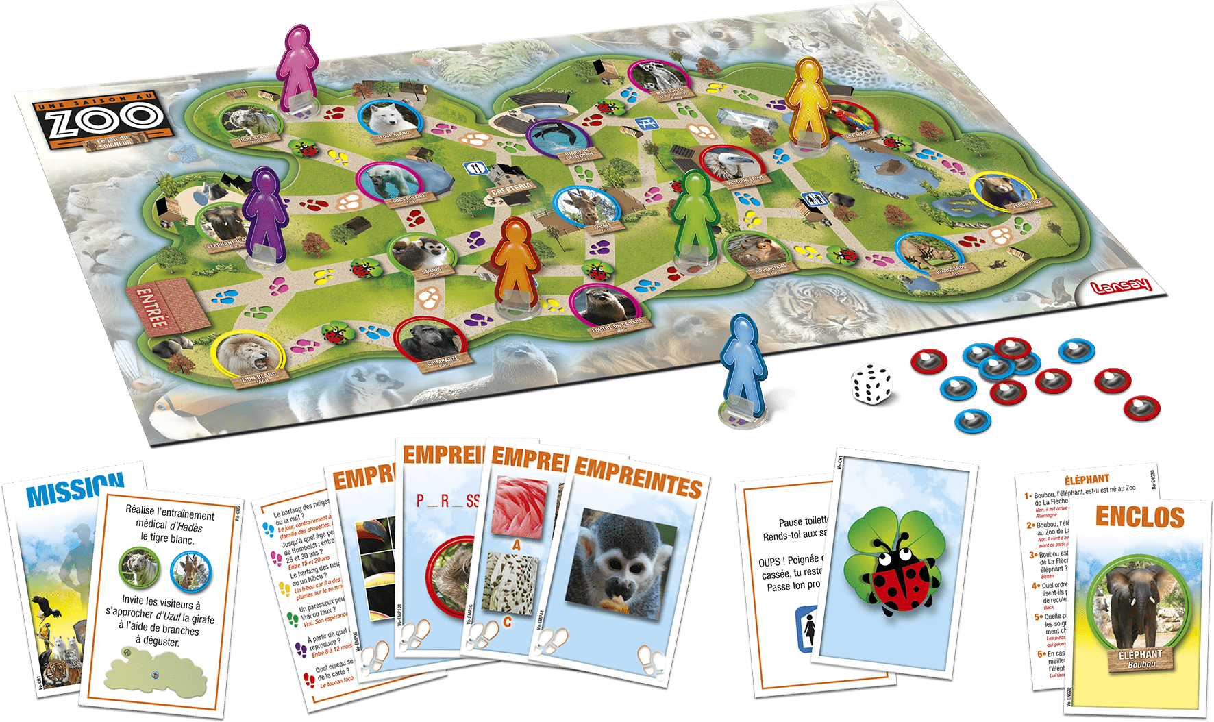 Une saison au zoo, jeu de société, jeu de plateau, animaux, zoo de la flèche, famille