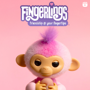 Fingerlings, jouet connecté, singe, jouet électronique, 5 ans, jouet interactif